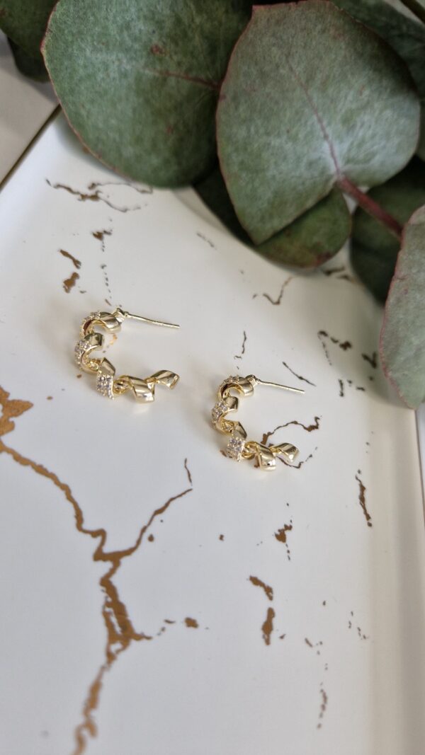 kolczyki kółka spiralne kryształ 1050