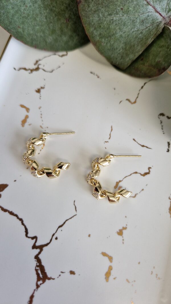 kolczyki kółka spiralne kryształ 1050