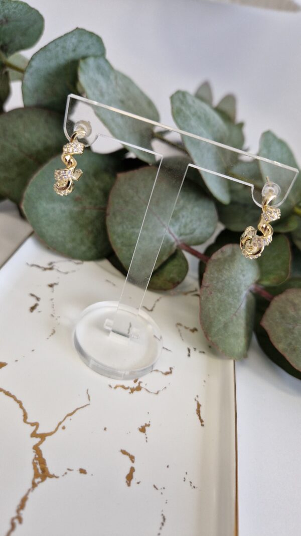 kolczyki kółka spiralne kryształ 1050