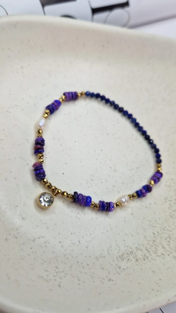 bransoletka purple stones 1108