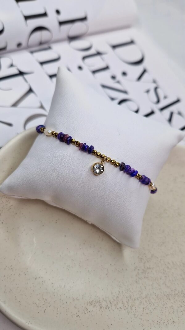 bransoletka purple stones 1108