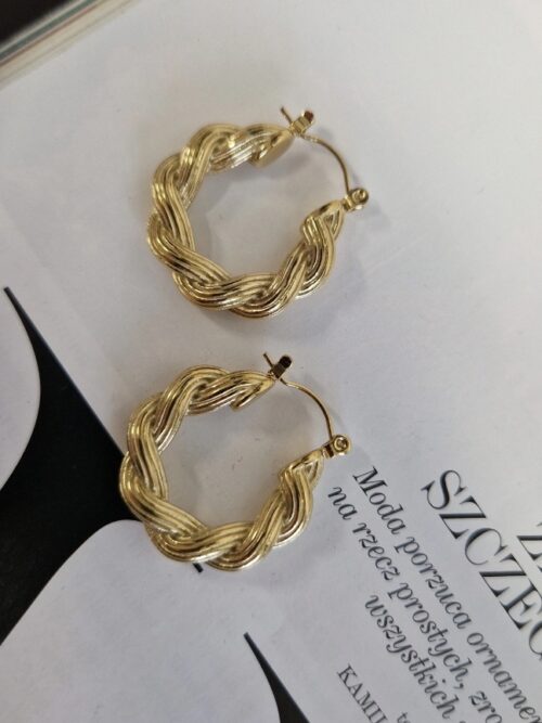 Kolczyki kółka curly 1134