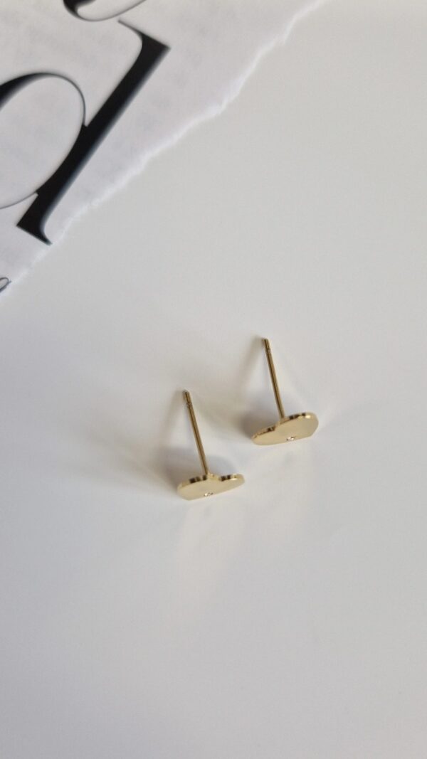 kolczyki blaszki serca z cyrkonią 1141