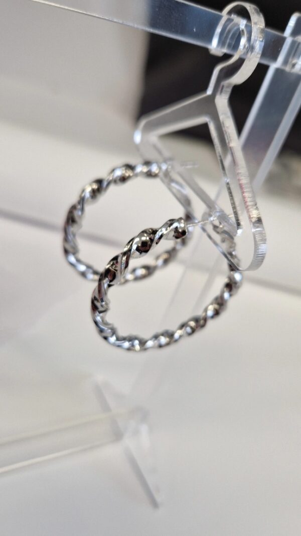 Kolczyki kręcone koła srebrne 1143