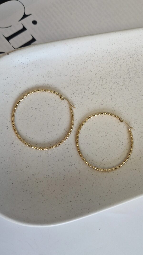 Kolczyki kółka Fasetowane AMBER 1149