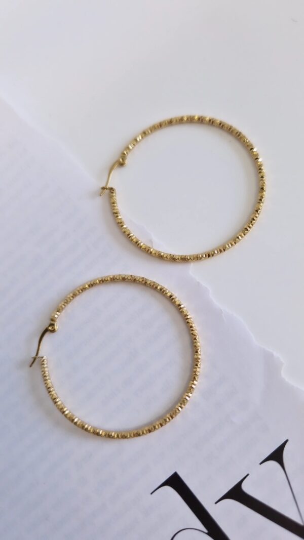 Kolczyki kółka Fasetowane AMBER 1149