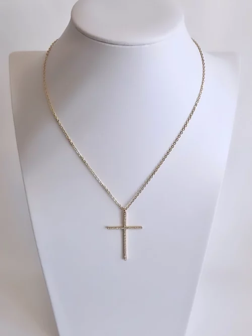 Naszyjnik krzyżyk z cyrkoniami  1151