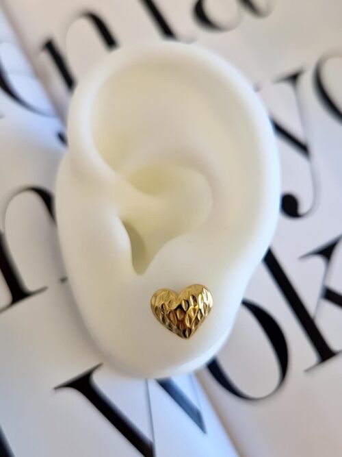 Kolczyki serduszka frezowane Anilo 1155