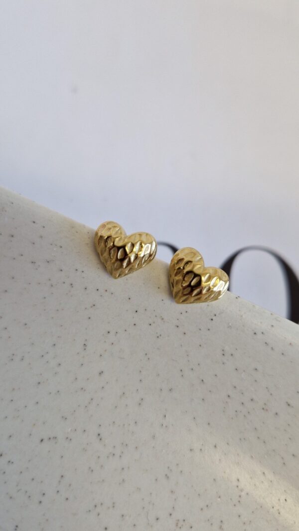 Kolczyki serduszka frezowane Anilo 1155