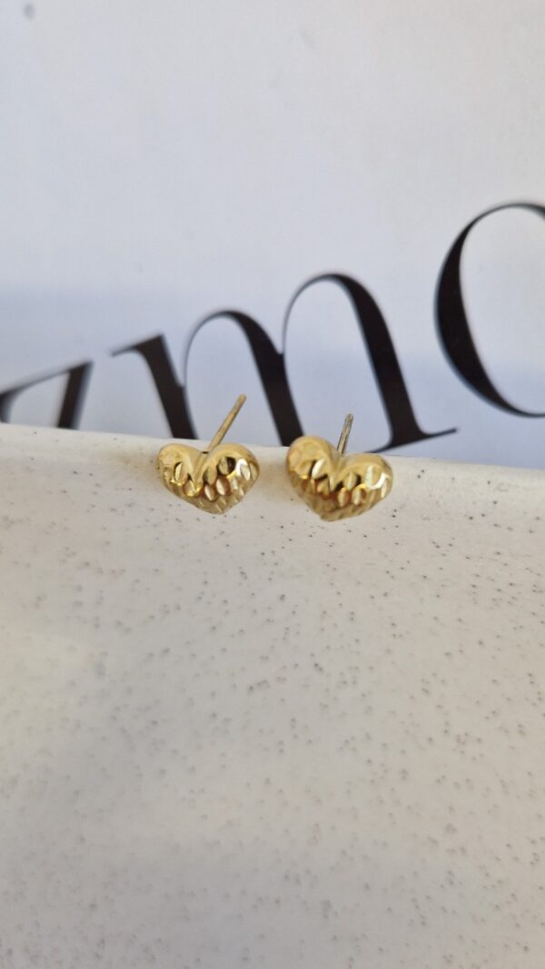 Kolczyki serduszka frezowane Anilo 1155