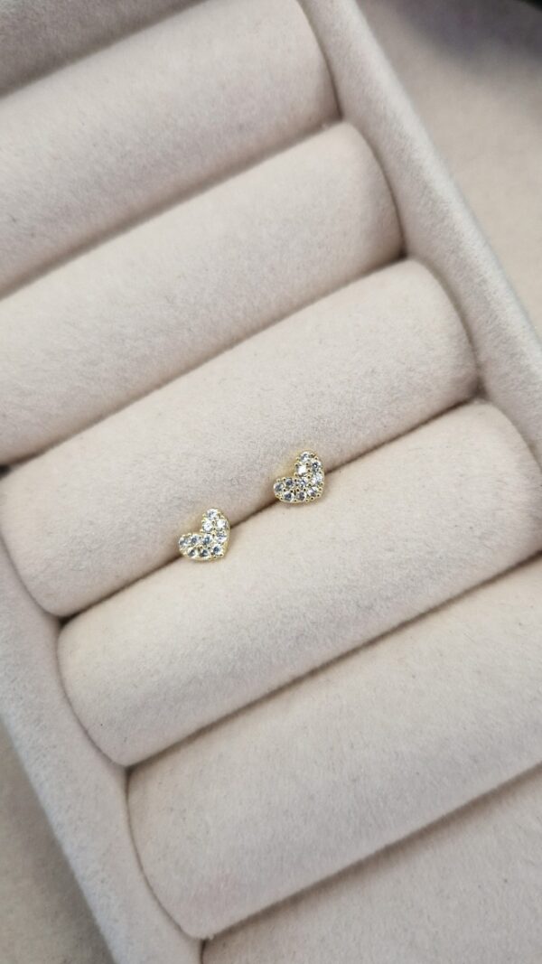 Kolczyki mini mini serduszka 1159