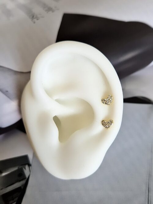 Kolczyki mini mini serduszka 1159