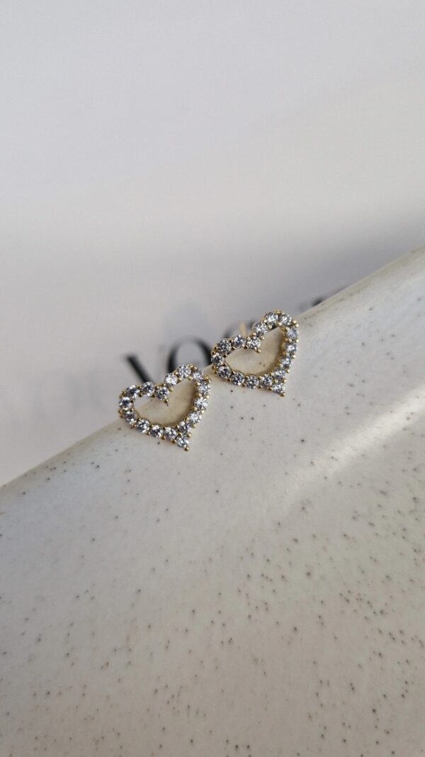 Kolczyki kryształowe serca 1164