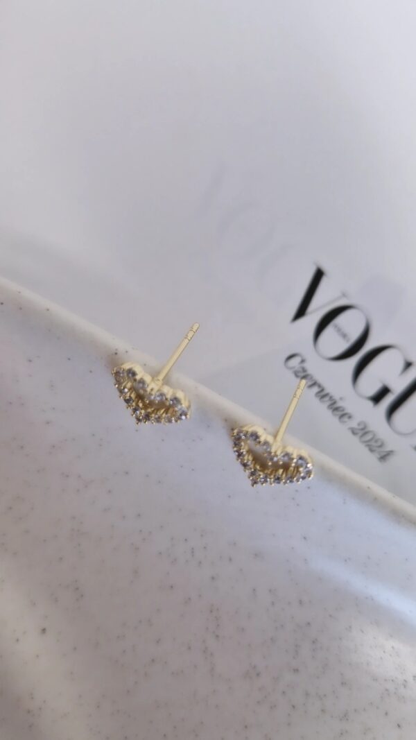 Kolczyki kryształowe serca 1164