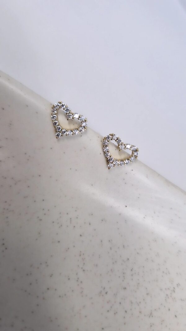 Kolczyki kryształowe serca 1164