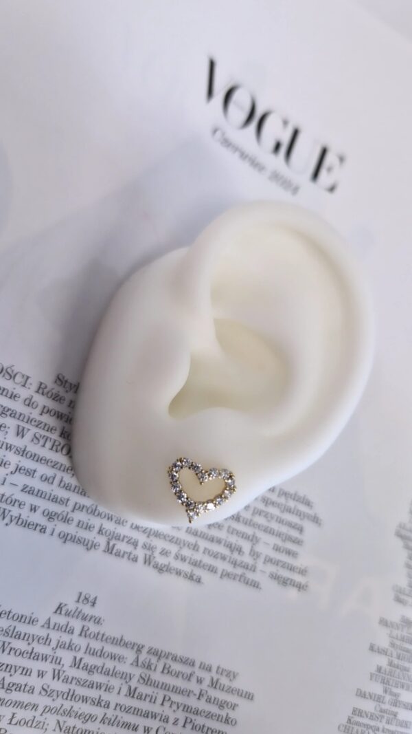 Kolczyki kryształowe serca 1164